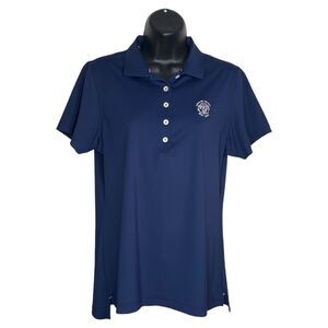 Peter Millar Polo Shirt Womens M Navy Blue Golf Short Sleeve Performance UPF 50+